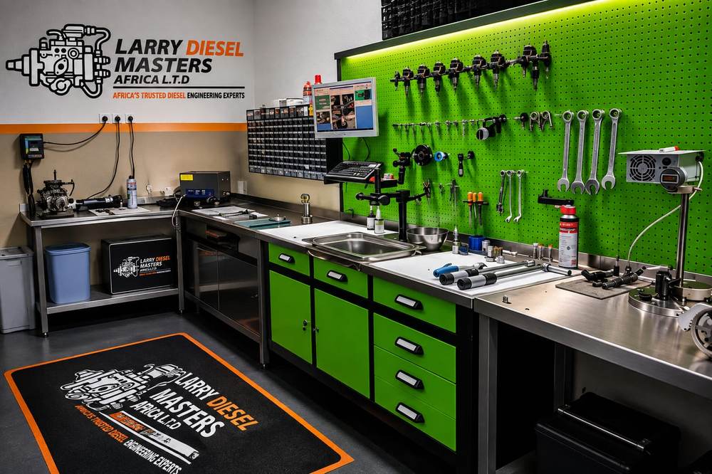 Larry Diesel Masters Africa workshop and diagnostic workstation